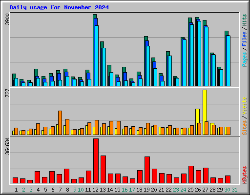 Daily usage for November 2024