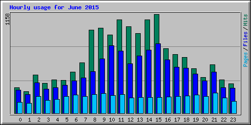 Hourly usage for June 2015