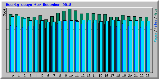 Hourly usage for December 2018