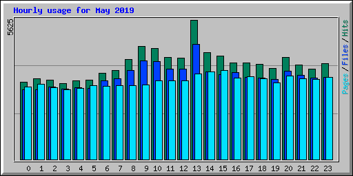 Hourly usage for May 2019