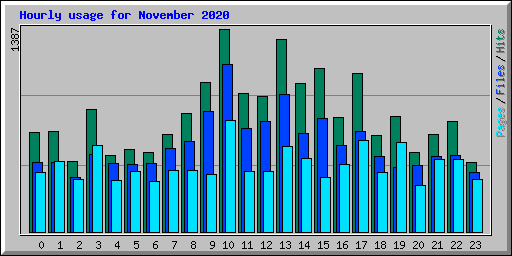 Hourly usage for November 2020