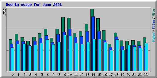 Hourly usage for June 2021