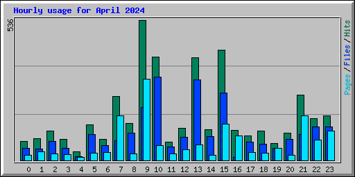 Hourly usage for April 2024