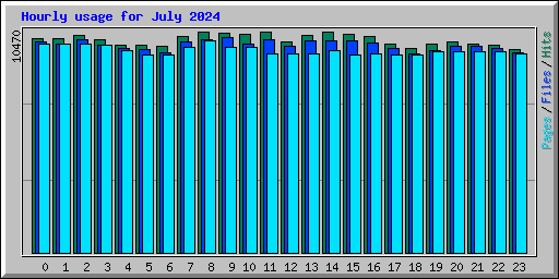 Hourly usage for July 2024