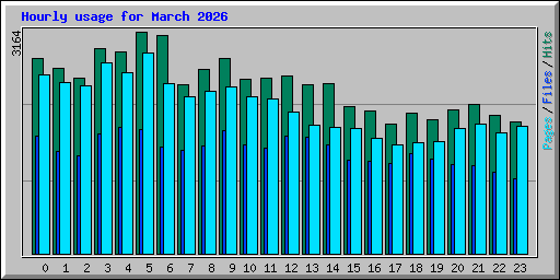 Hourly usage for March 2026
